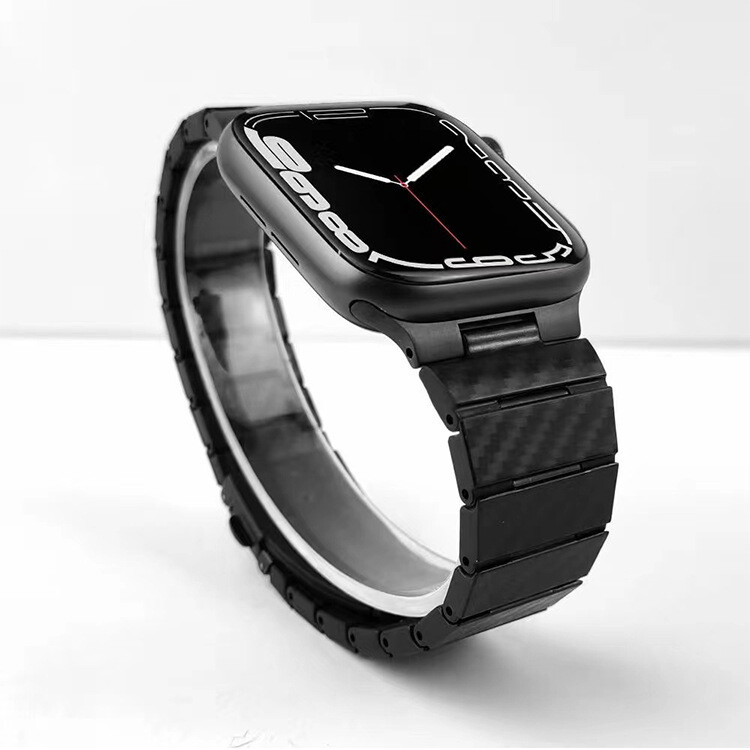 Carbon Fiber Band Strap For Apple Watch Series 8 7 6 SE 5 4 41/45mm Ultra 49mm