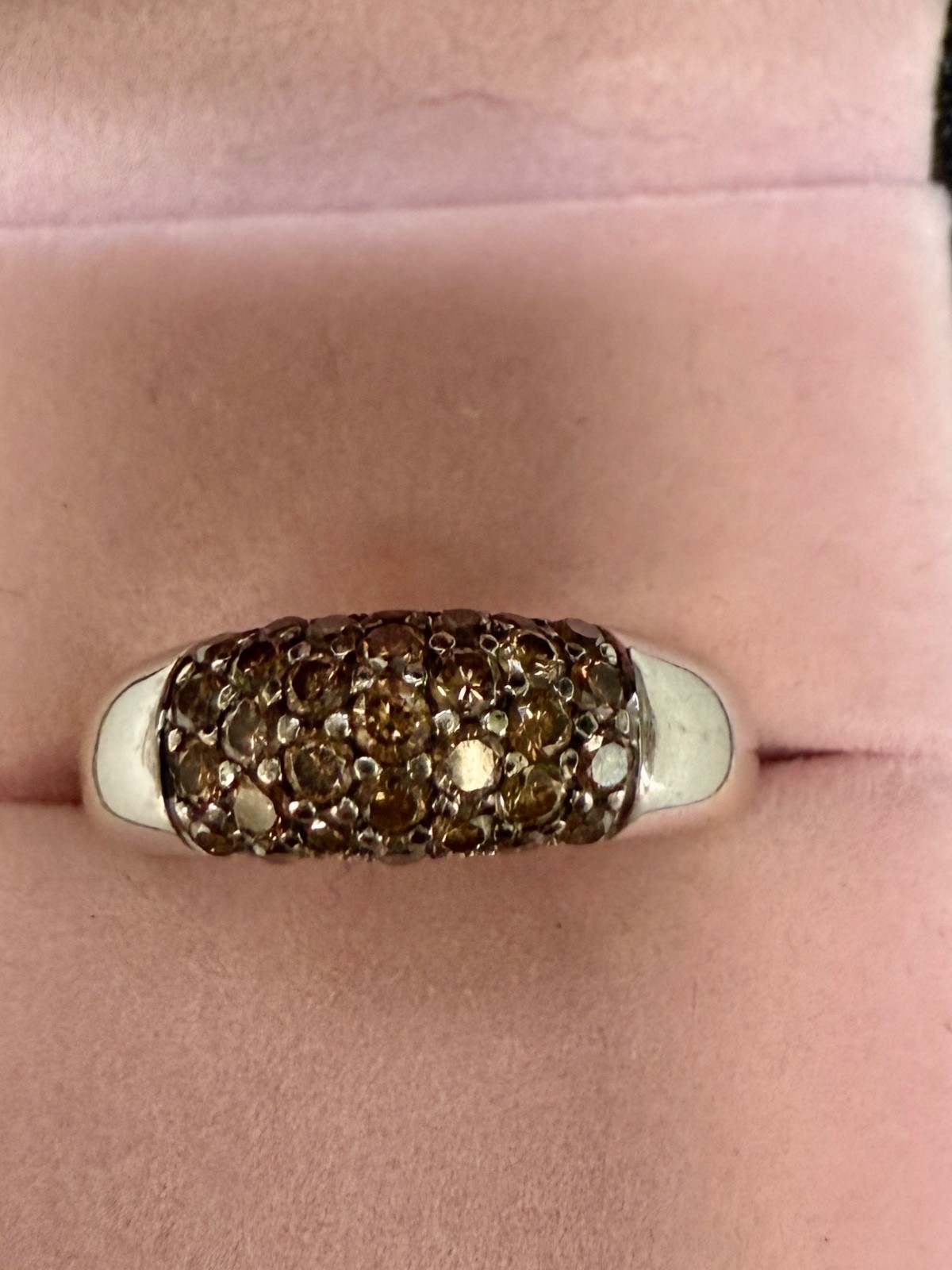 LooK!! 18K W/G Fancy CoCo Brown Chocolate Diamond Ring 0.57CTW