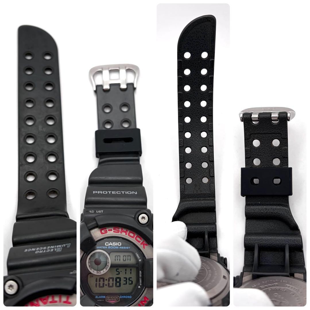 CASIO G-SHOCK DW-8200-1A FROGMAN Black Gray Titanium Watch Used Japan