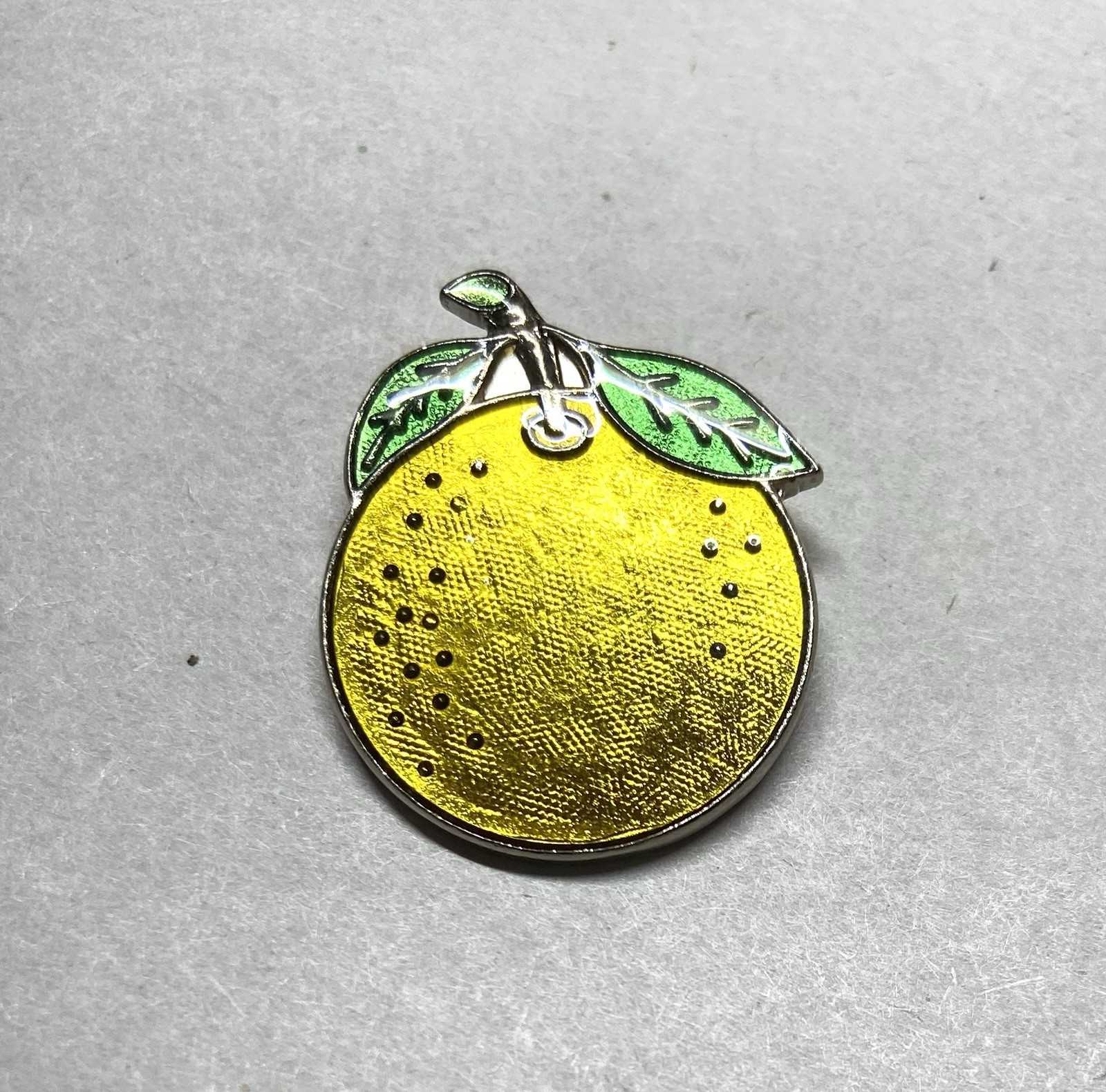 20x Rhodium Plate Fruit pendant with attached bail-Yellow and Green Enamel fruit