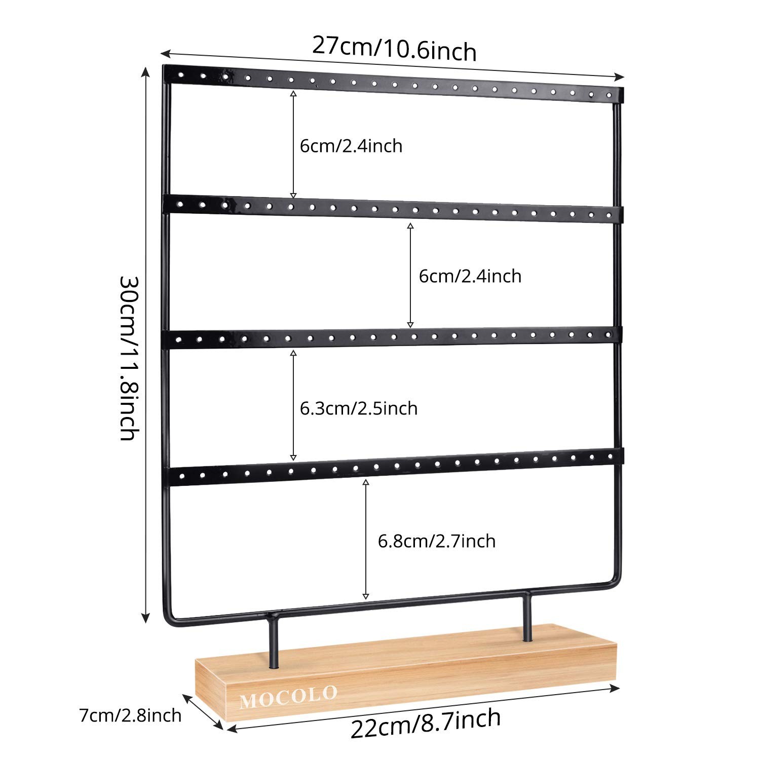Mocolo Earring Holder Stand, Earring Organizer Display Holder Stand for Hangi…
