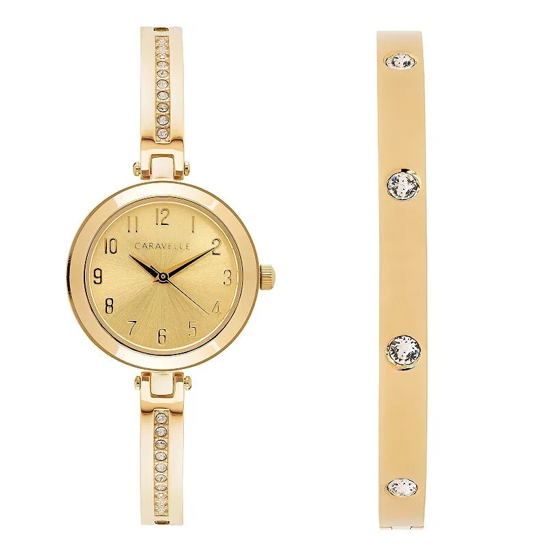Caravelle by Bulova Women’s Gold-Tone Quartz Watch ONLY 26MM 44X100