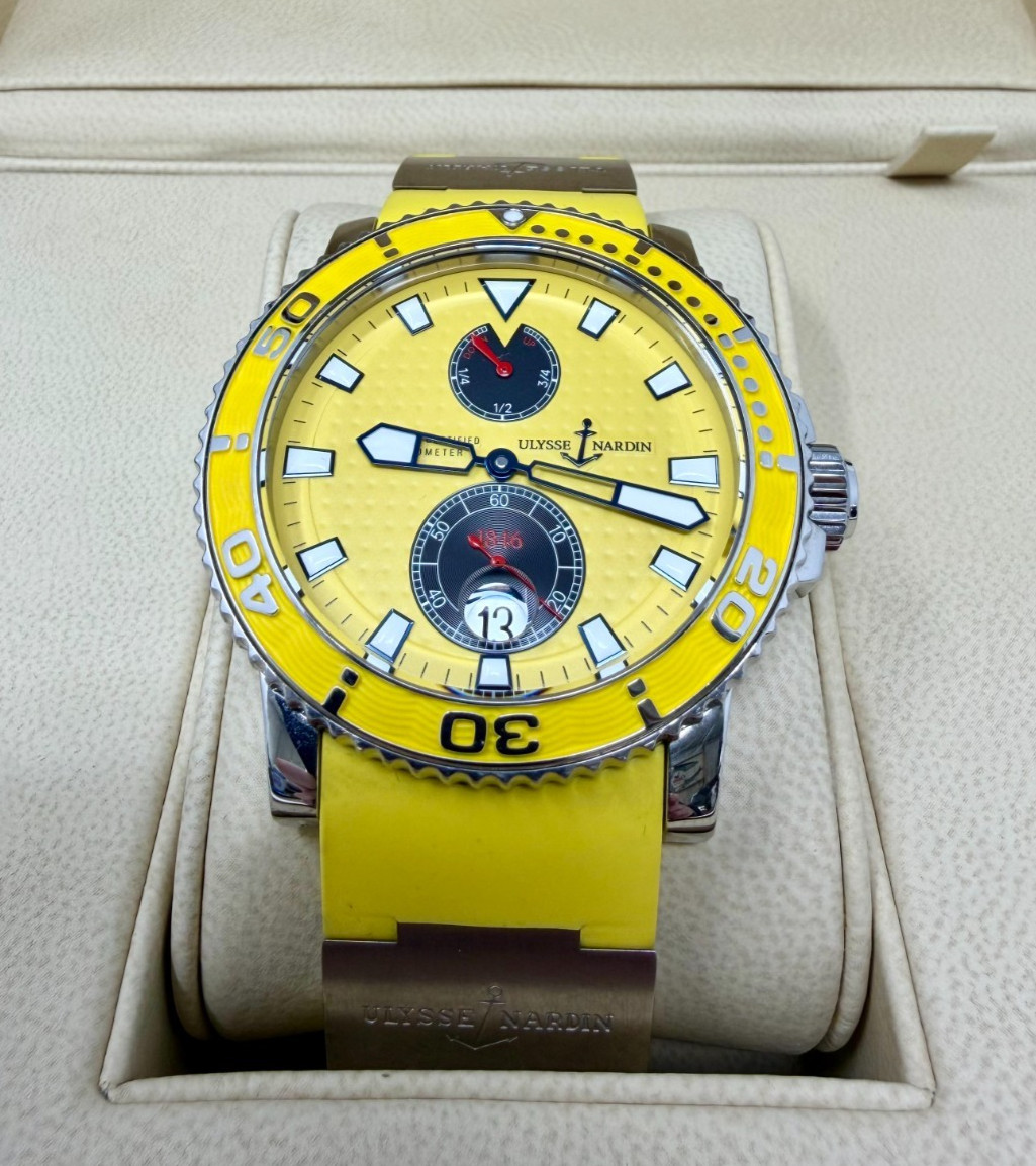 Ulysse Nardin Maxi Marine Diver 18 Gold Medals Special Edition Yellow Full Set