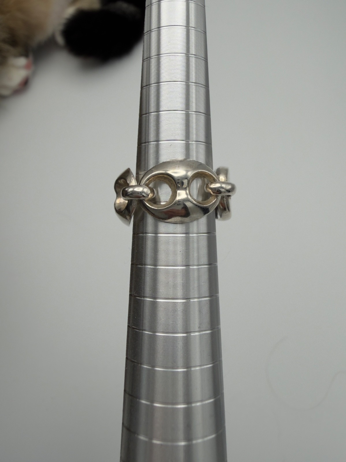 Authentic Gucci Sterling Silver 925 Marina Link Chain Ring Size 4.5 Japan Size 8