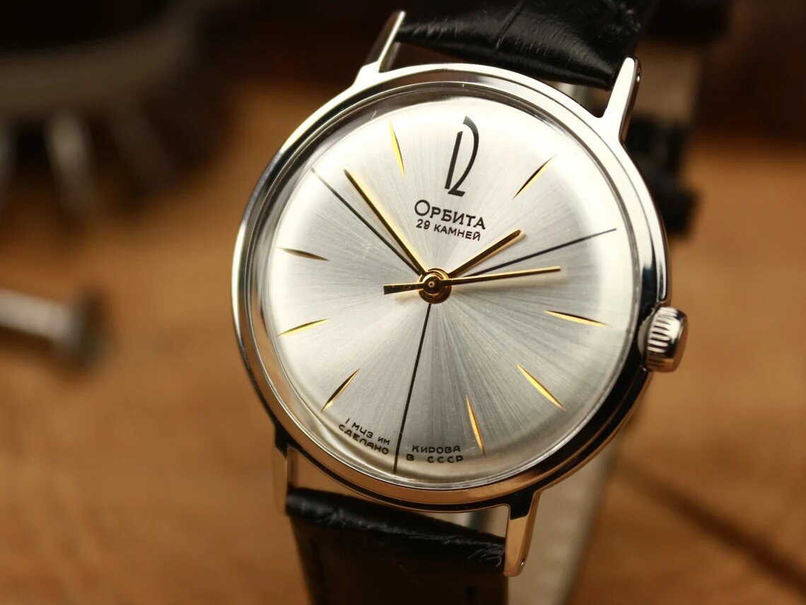 POLJOT ORBITA Automatic slim 29 Jewels Russian USSR luxury wrist watch cal. 2415