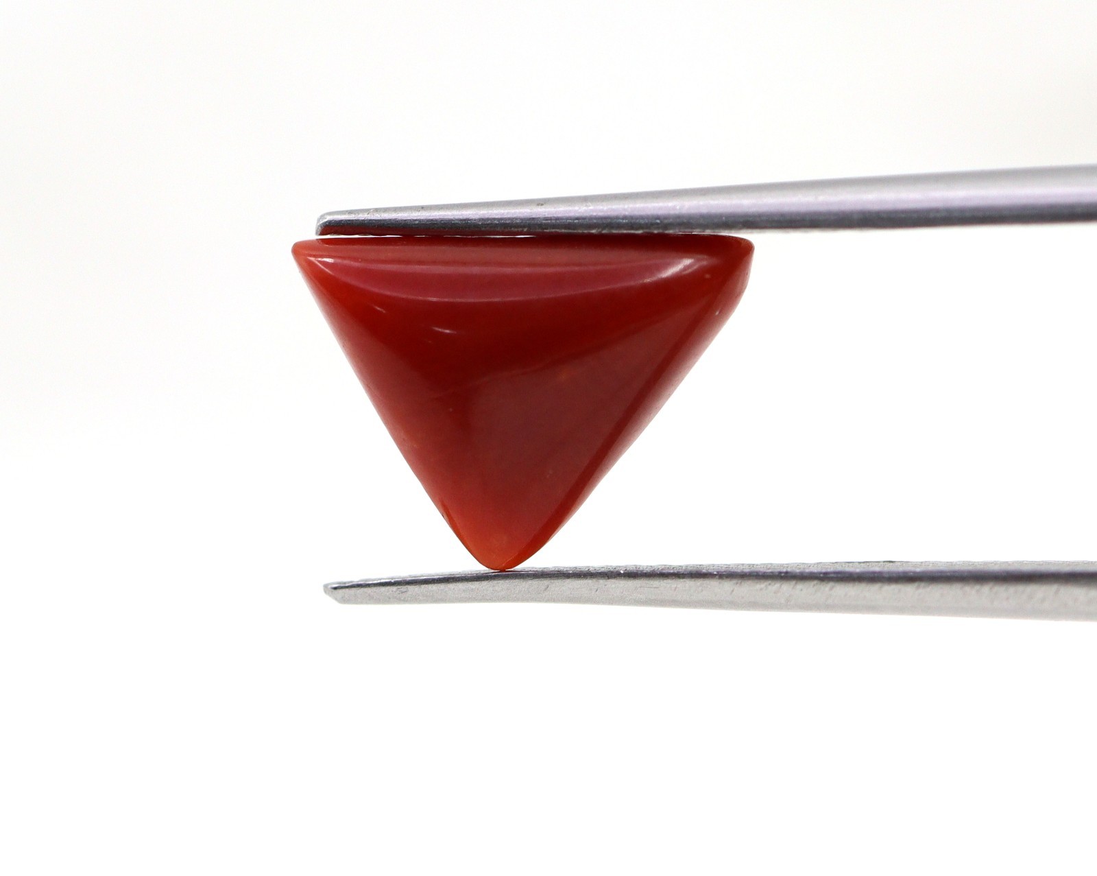 2.57 Ct Natural Coral Orange Color Triangle Shape Italy Loose Gemstone