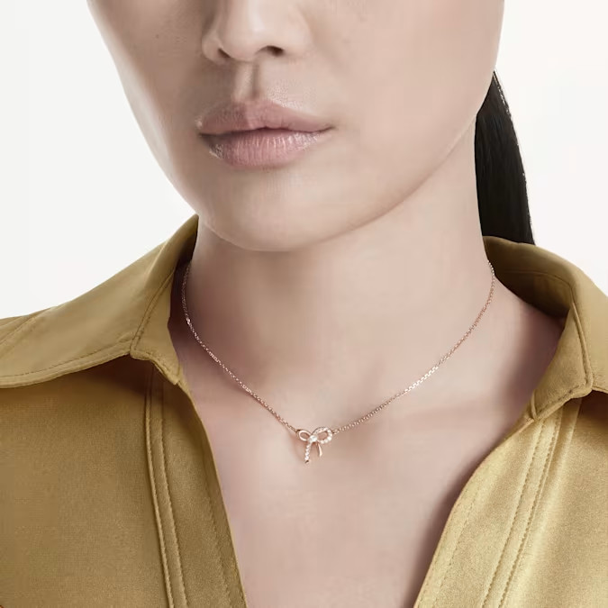 Swarovski Hyperbola pendant Mix cut, bow, white