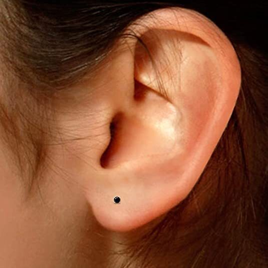 Black Real Diamond Stud Earrings For Womens & Mens 10K Gold (0.04ct – 0.50ct)