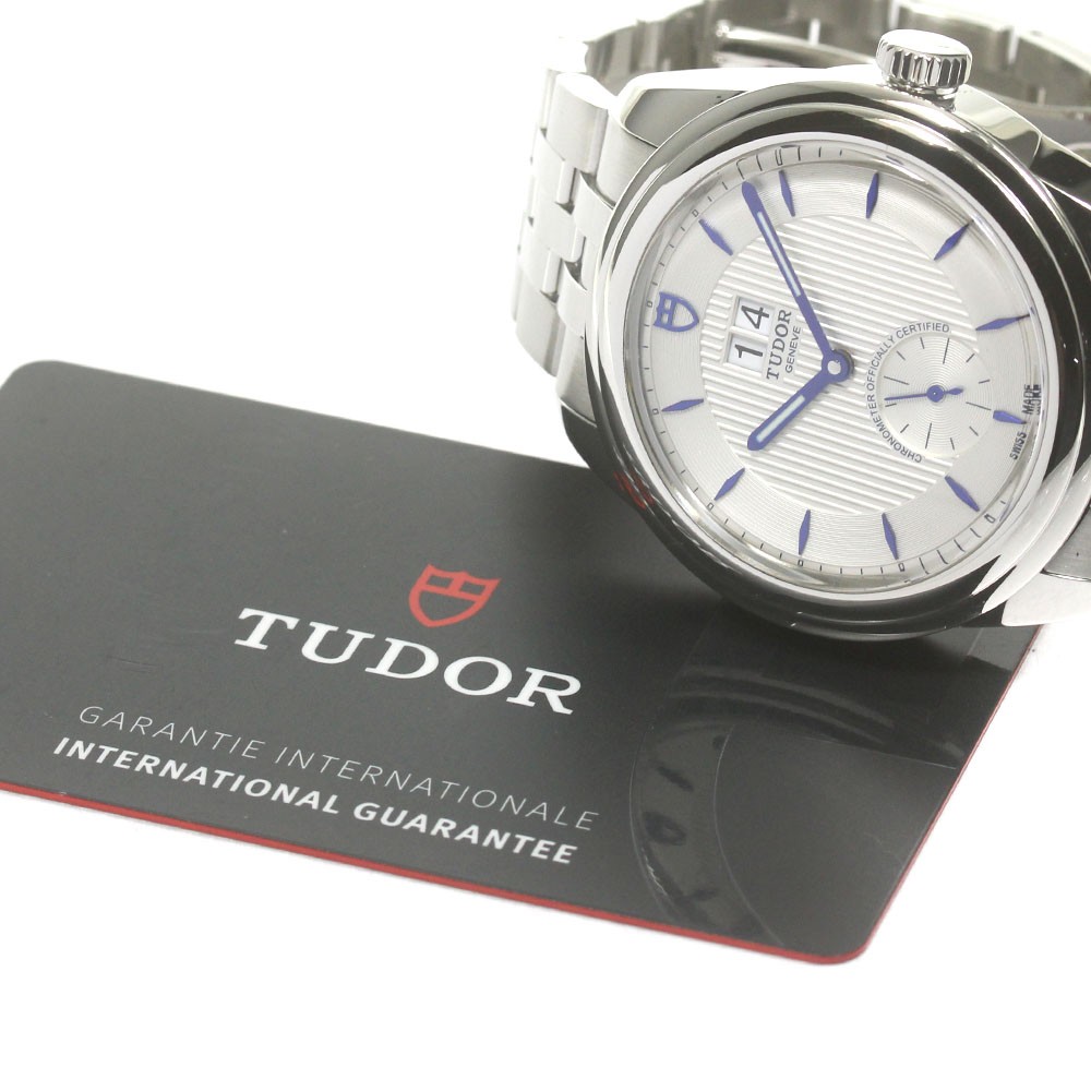 TUDOR Glamour 57100 Double date Silver Dial Automatic Men’s Watch_845791