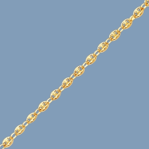 4.7mm Puffed Mariner Anklet Ankle Bracelet Real Solid 14K Yellow Gold FREE SHIP