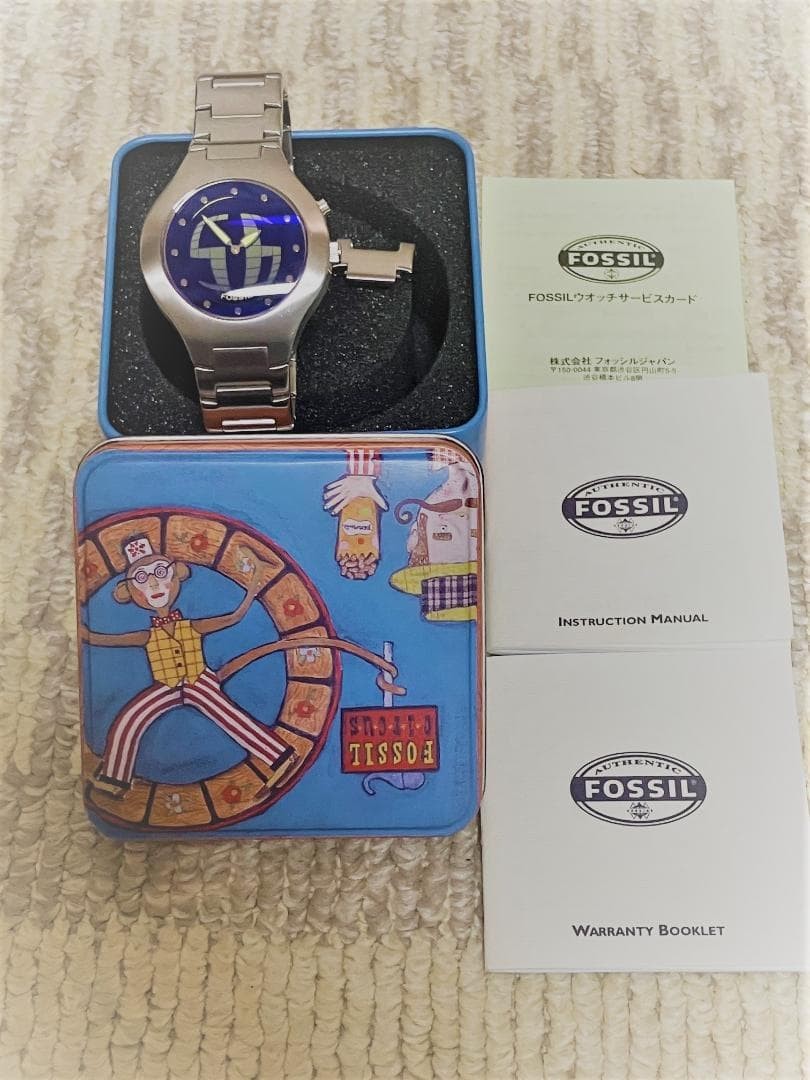 Fossil Big Tic JR8052 Analog Digital Hybrid Watch Mens Timepiece wrist 19cm
