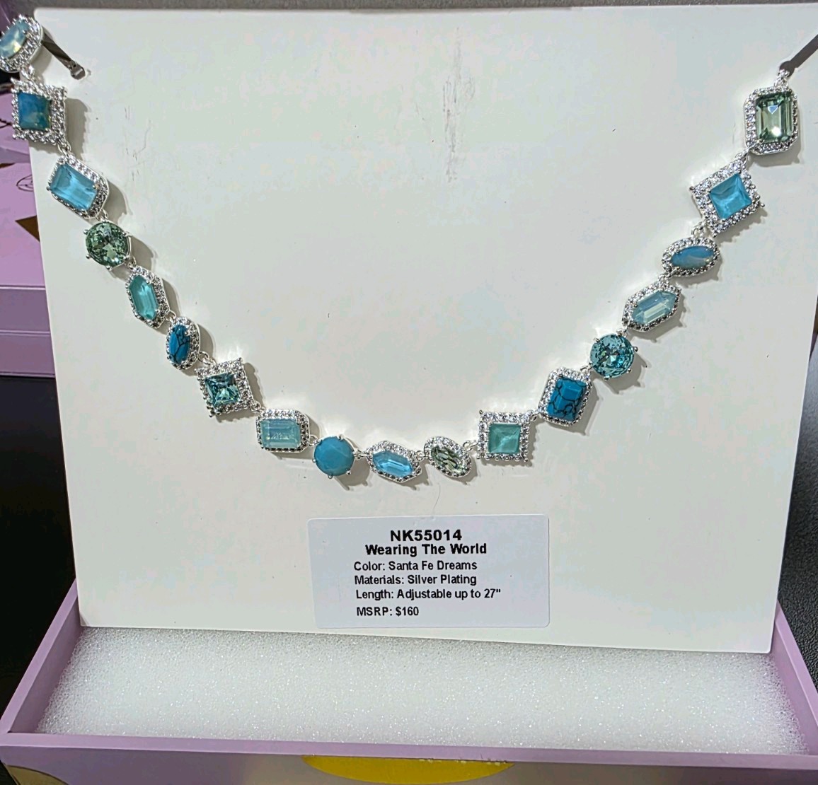 Wearing The World Santa Fe Dreams Jewel Candy Silver Plated Necklace
