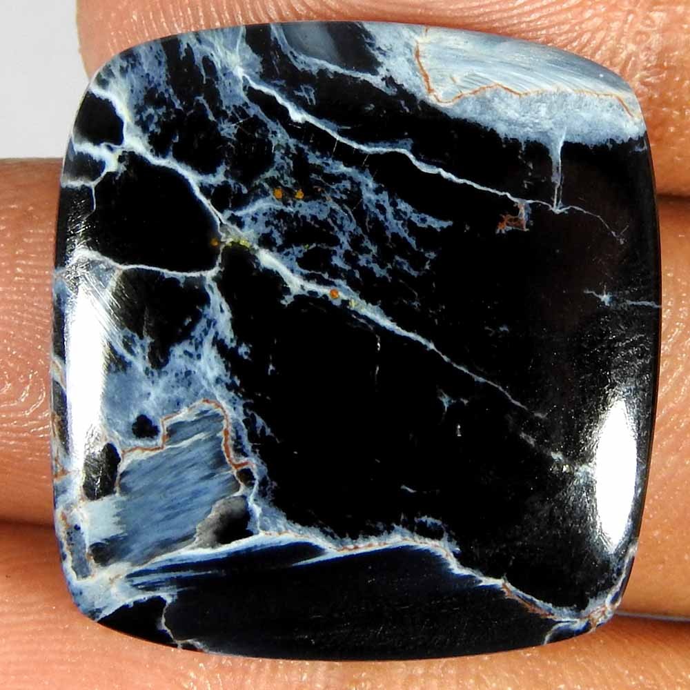 30.00Cts100%Natural Blue Power Pietersite Cushion Cabochon loose Gemstones