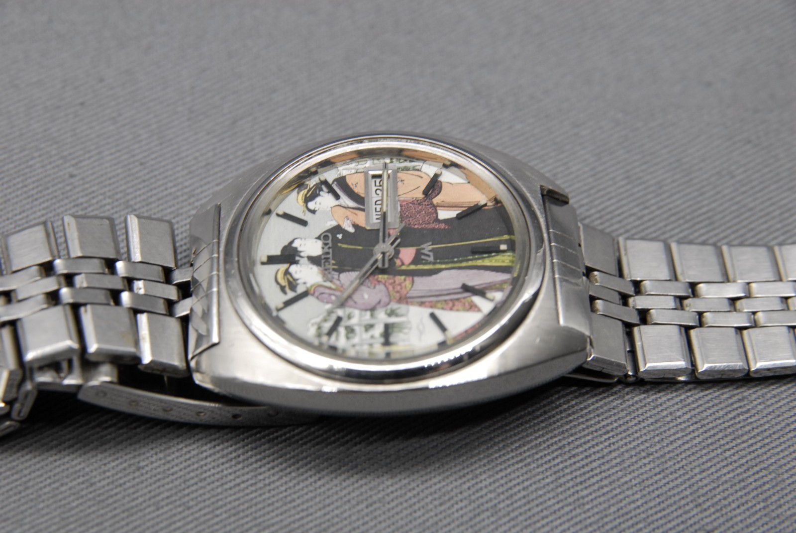 1970y SERVICED [EXC+5]Vintage SEIKO Lord Matic 5606-7140 LM 36mm UKIYOE AT Watch
