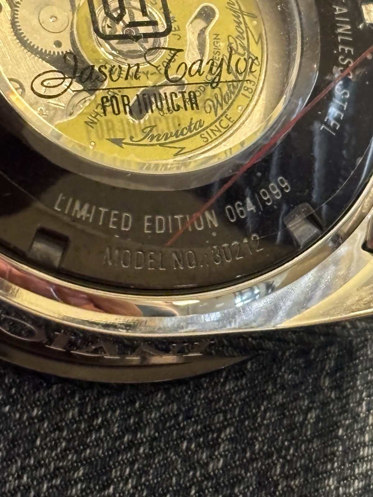 Invicta Jason Taylor Men’s Automatic Watch Black/Gold SS model 30212