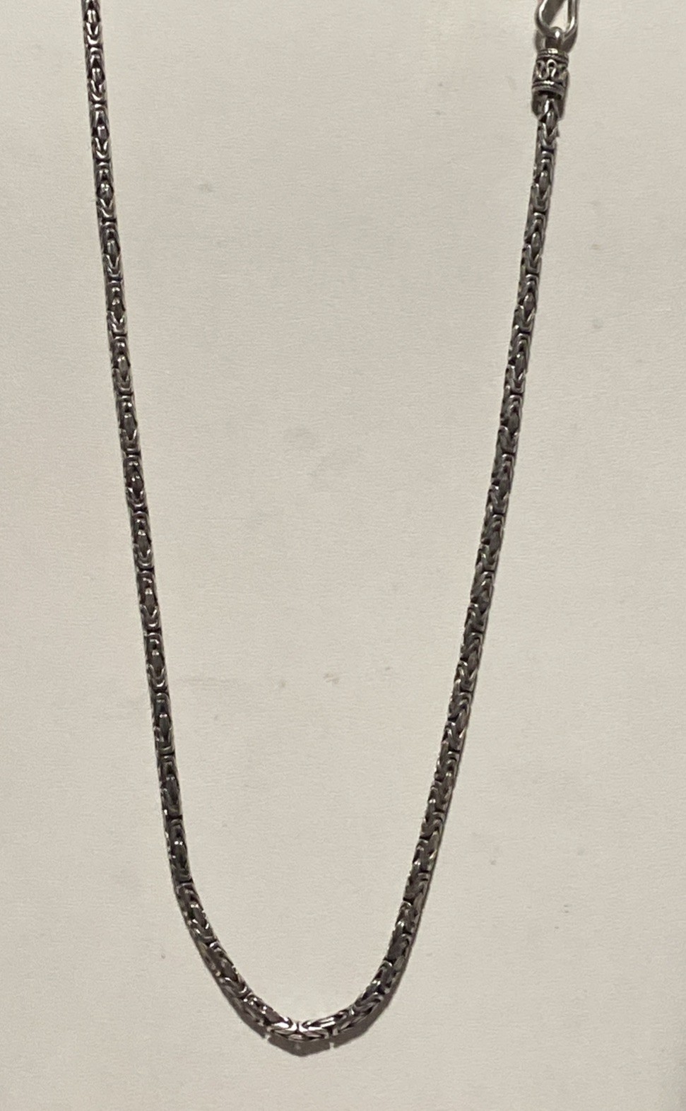 Sterling Silver 925 Byzantine 24″ Chain Necklace 35+ Grams Stunning