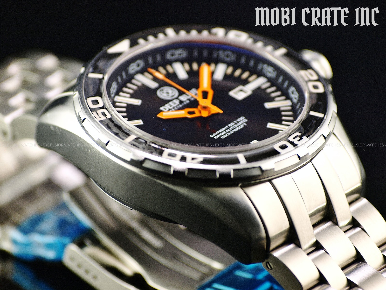 Deep Blue DayNight 63 T-100 47mm Swiss ETA 2824 Automatic 500m Sapphire Watch