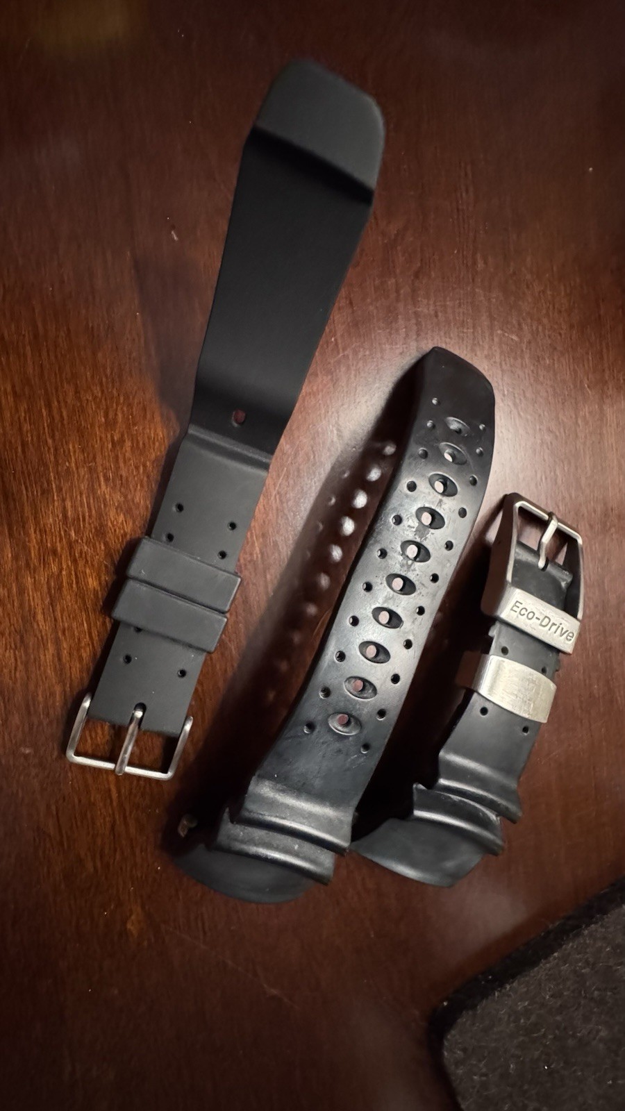 Citizen BJ-8050 Promaster Dive Eco-Drive Black Rubber Two-Piece Watch Band Strap