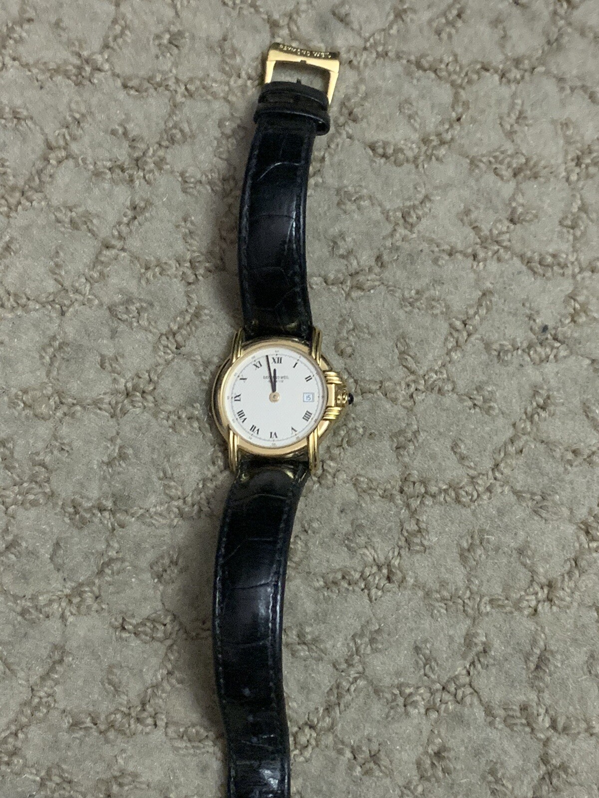 Raymond Weil Ladies Leather Strap Watch Vintage 9955