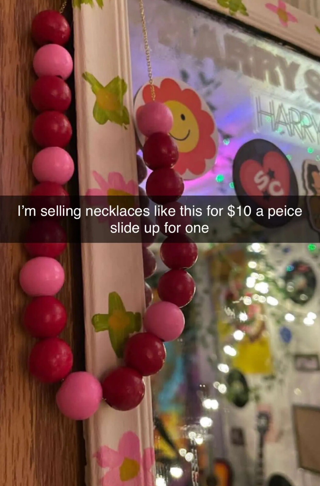 Harry Styles Inspired Beaded Necklace personalized colors upon request handmade