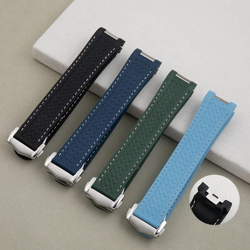 Fit for Omega Seamaster Aqua Terra 150M Worldtimer 43mm FKM Rubber Strap 0 21mm