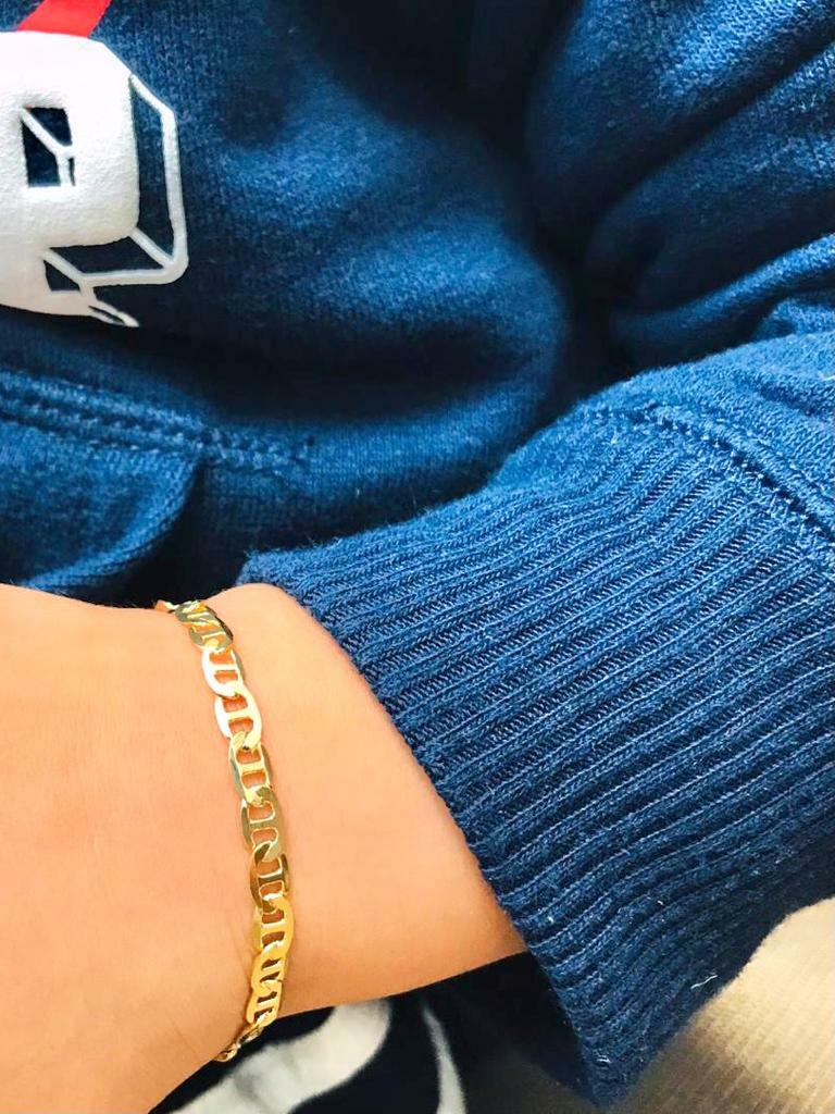 Pulsera Para Niños/Papa/Mama en Oro Laminado 14K Mariner Link,Families Bracelet