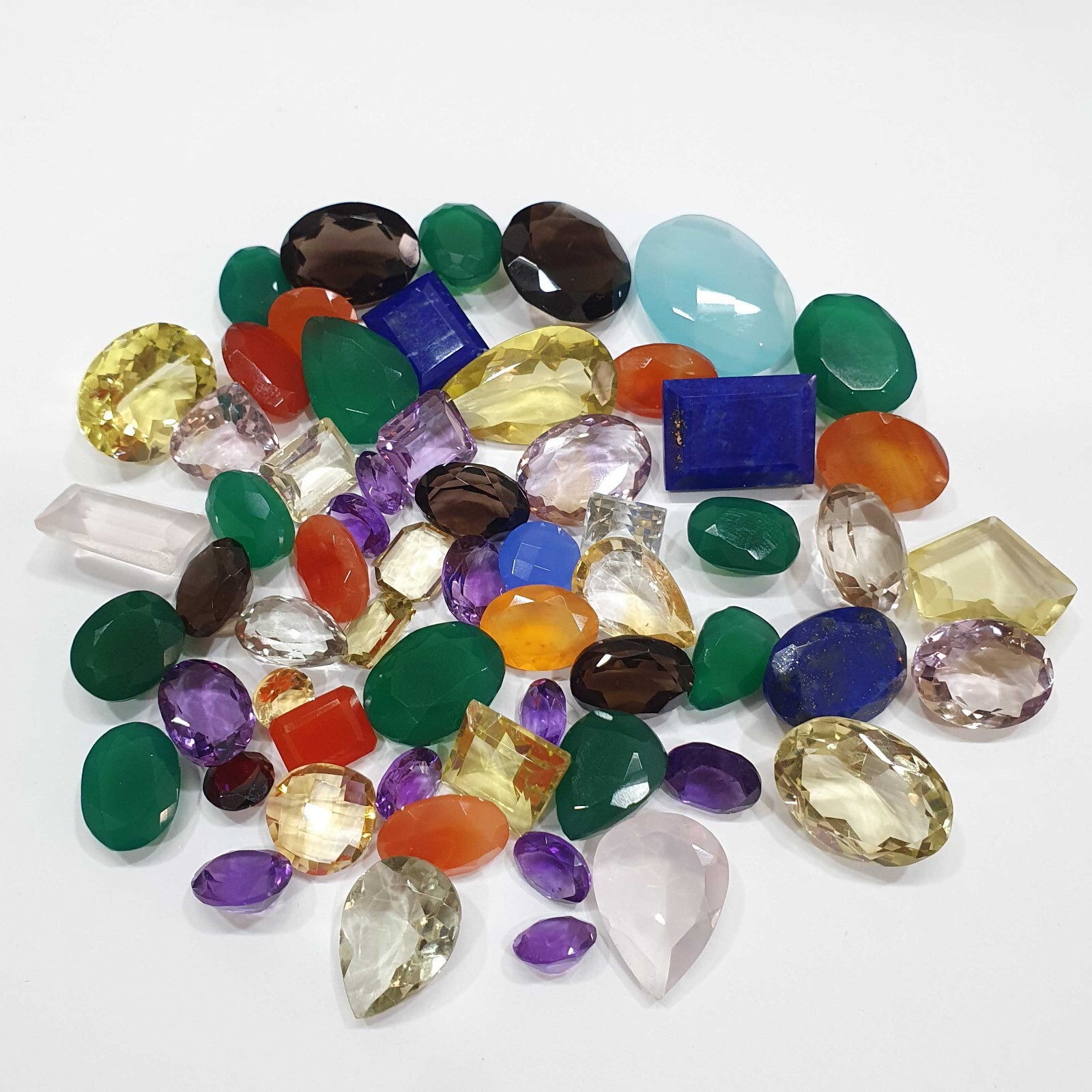 100 Carats+ Natural Mix Faceted Gemstone Mix Size Faceted Loose Gemstones