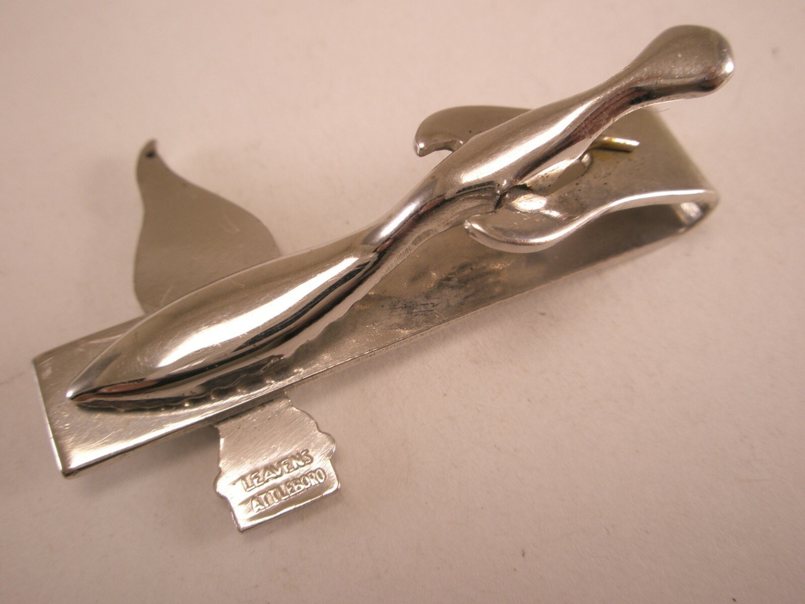 G.H. Flame Logo Mascot Vintage Tie Bar Clip gas genie advertising