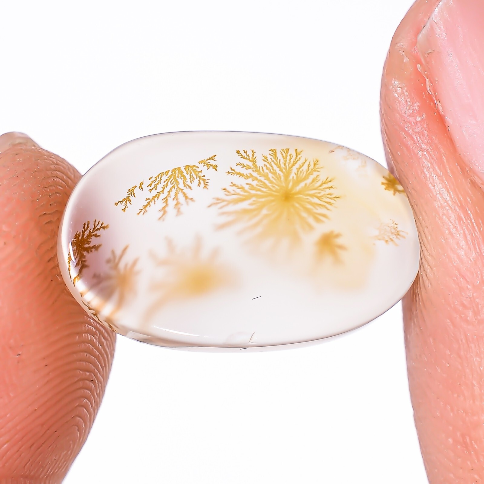 Genuine Scenic Dendritic Agate Oval Shape Cabochon 4.40 CTS 9X16X3mm stone BC-22