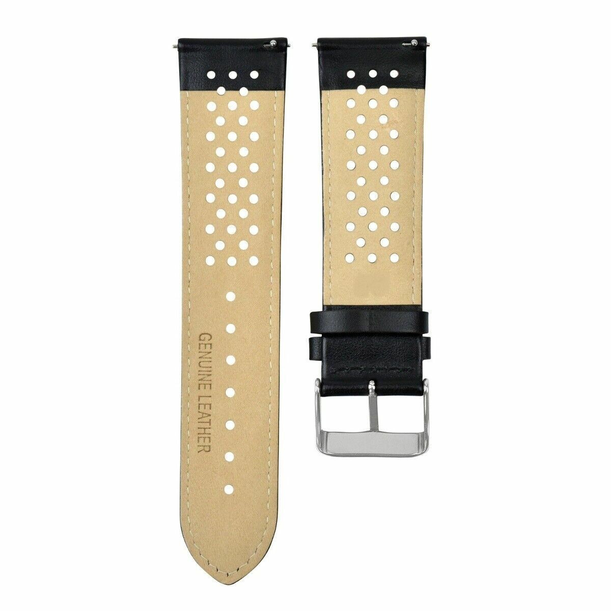 PERFORATED LEATHER RALLY WATCH STRAP BAND – QUICK RELEASE 18-19-20-21-22-23-24MM