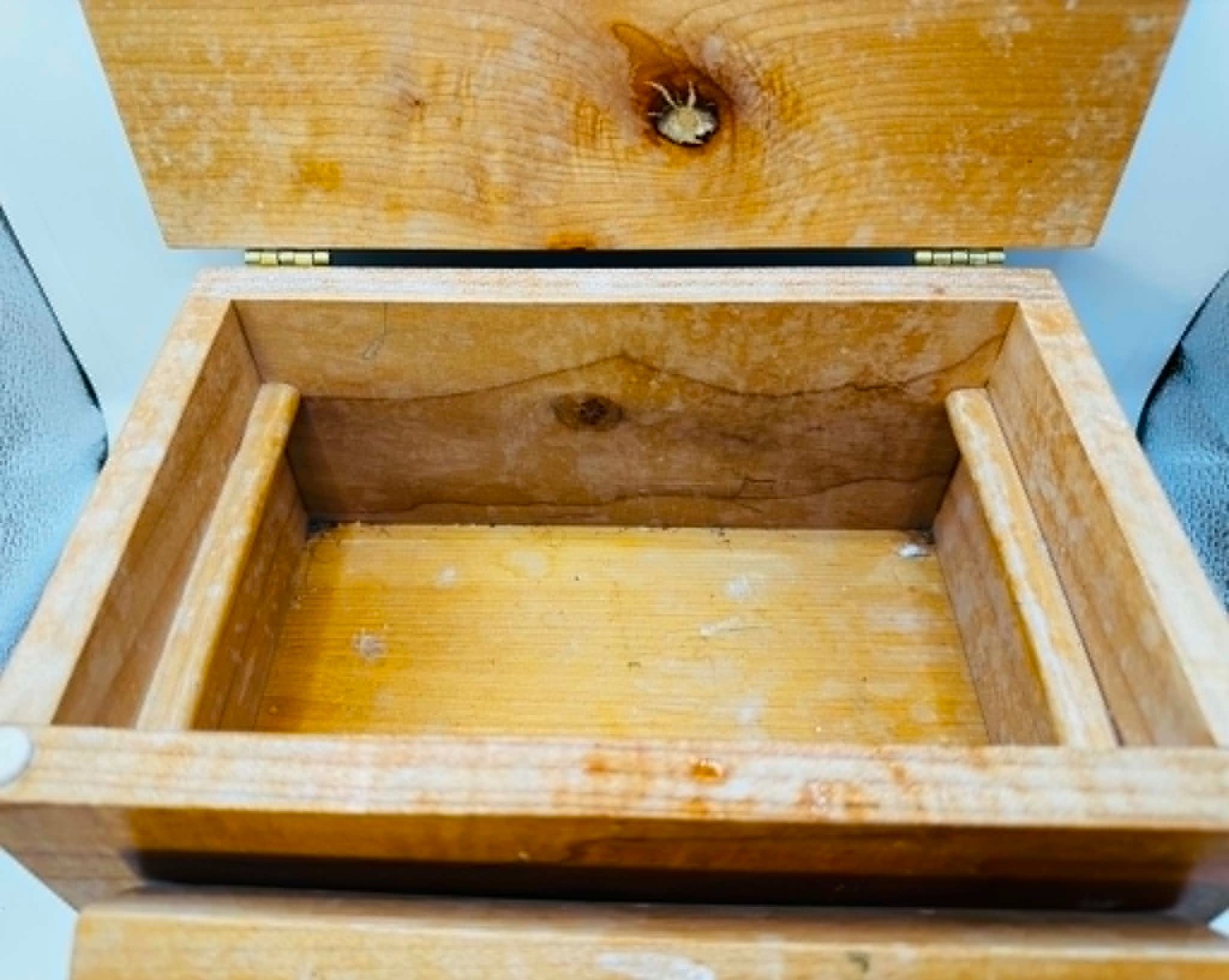 Large Wooden Jewelry Box organizer Authentic Beautiful Condition