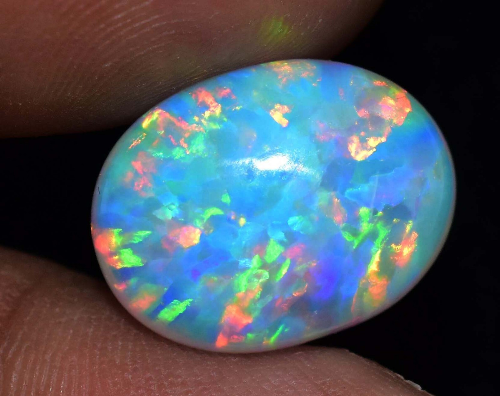 Natural Ethiopian Fire Opal 8.60 CT Certified Play Of Color 16 X 12 MM Gemstone