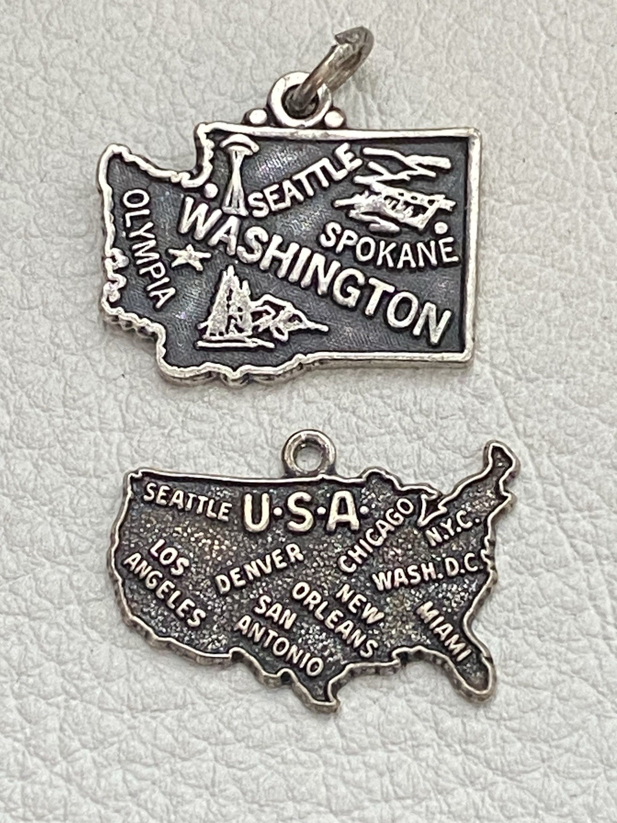 Vintage Sterling Silver US Map Charms CHOICE