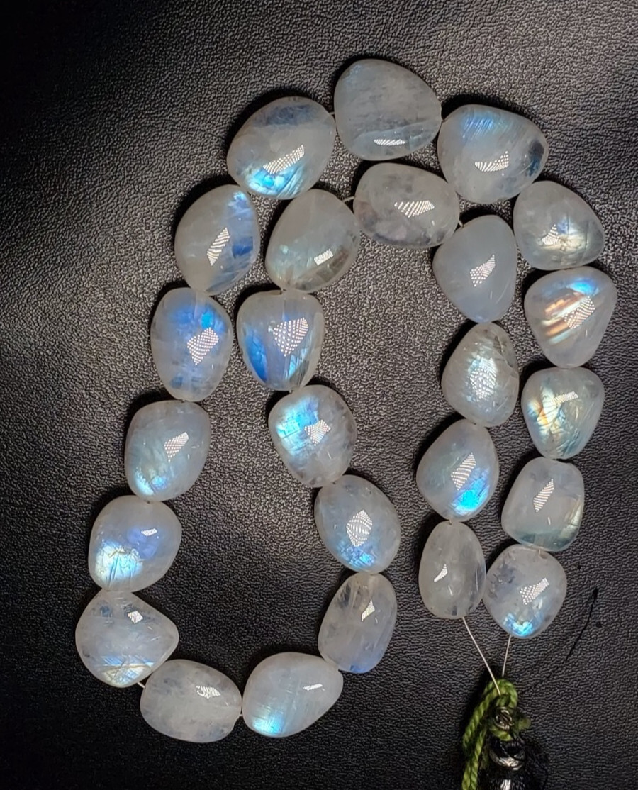 AAA Quality Rainbow Moonstone Strand Multi Fire Shape Nuggets Size 11X14-14X15MM