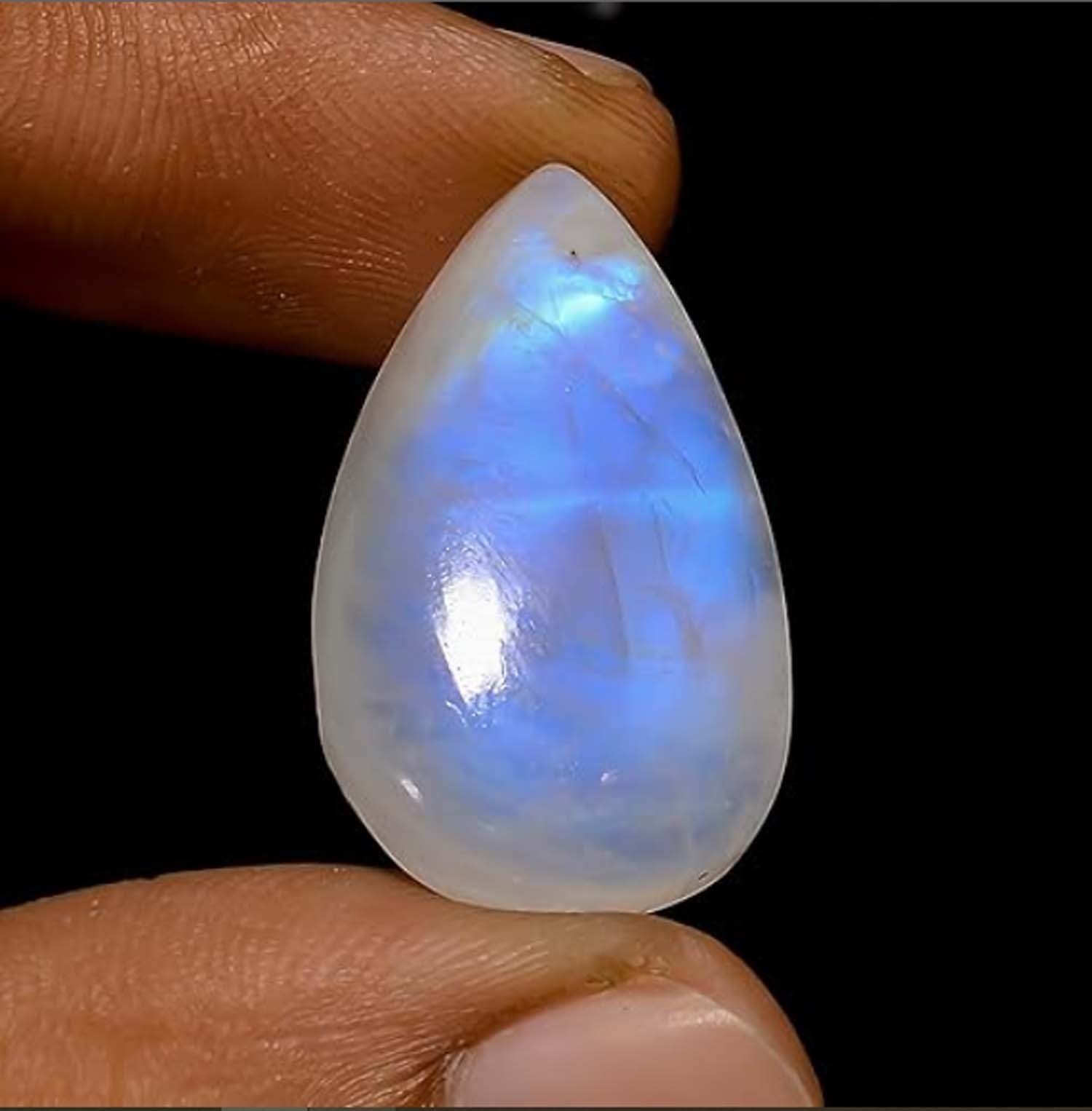 (20 to 22pcs) Natural 400 Cts Rainbow Moonstone Gemstone Wholesale Cabochons Lot