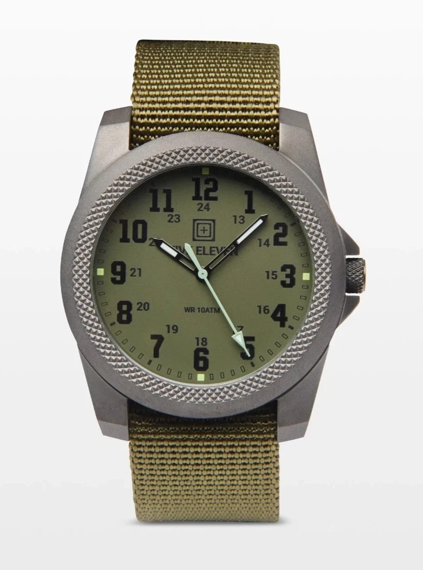 5.11 TACTICAL Pathfinder 42mm Quartz Watch $130 OD GREEN – UNISEX – NEW LIMITED