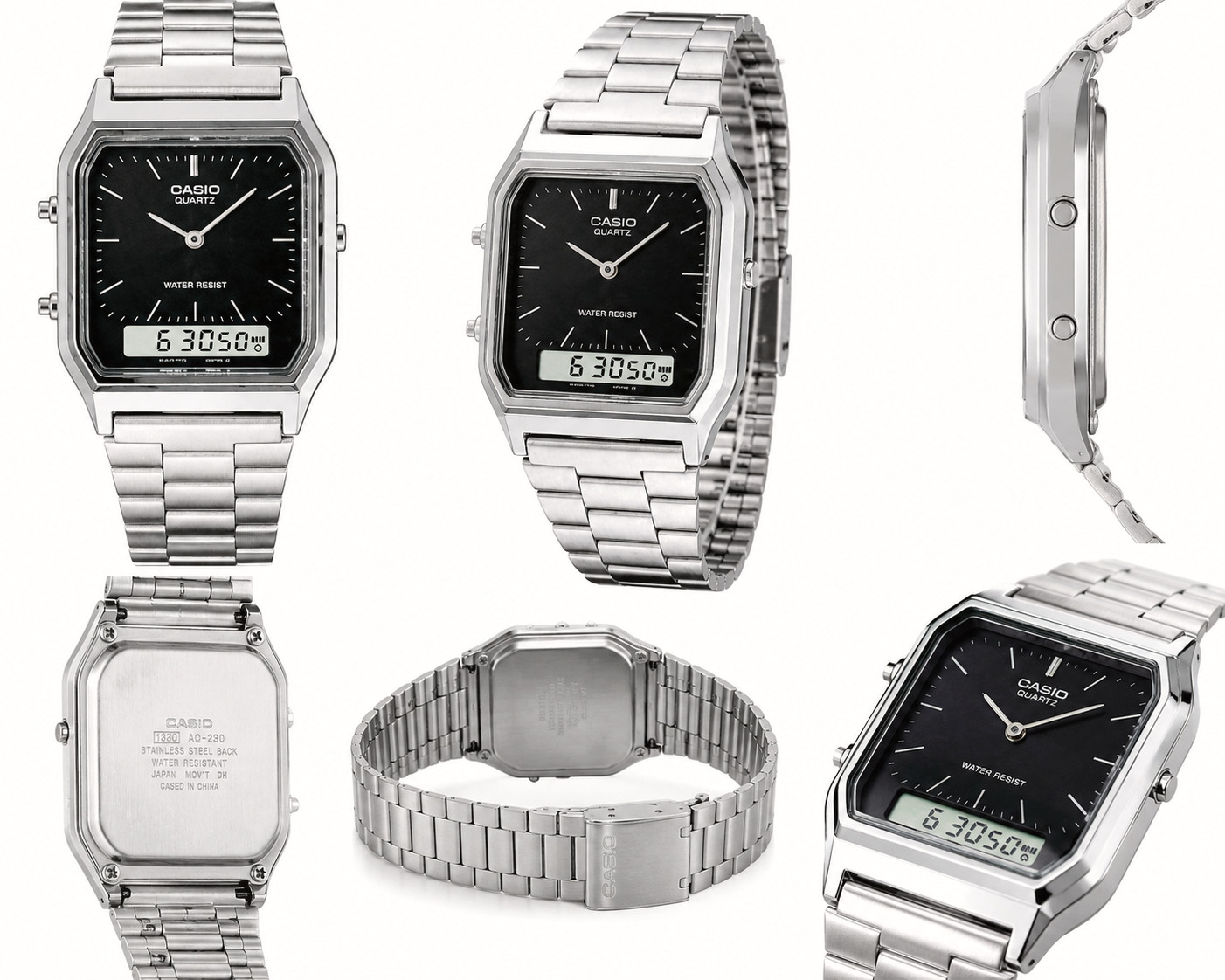 Men S Classic Watch Quartz Mineral Crystal AQ-230A-1D