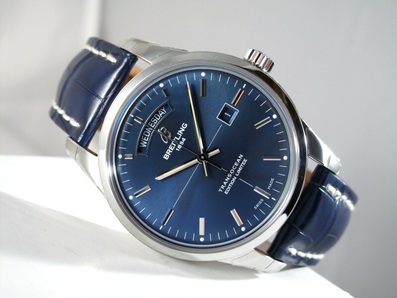 Breitling Transocean Day & Date ”Aurora Blue” Limited Edition of Only 1000 Pcs