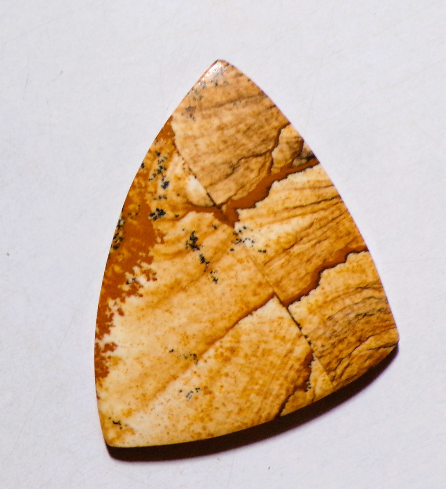 42.25 Cts Natural Picture Jasper Cabochon Loose Gemstone 45.3X34X4MM