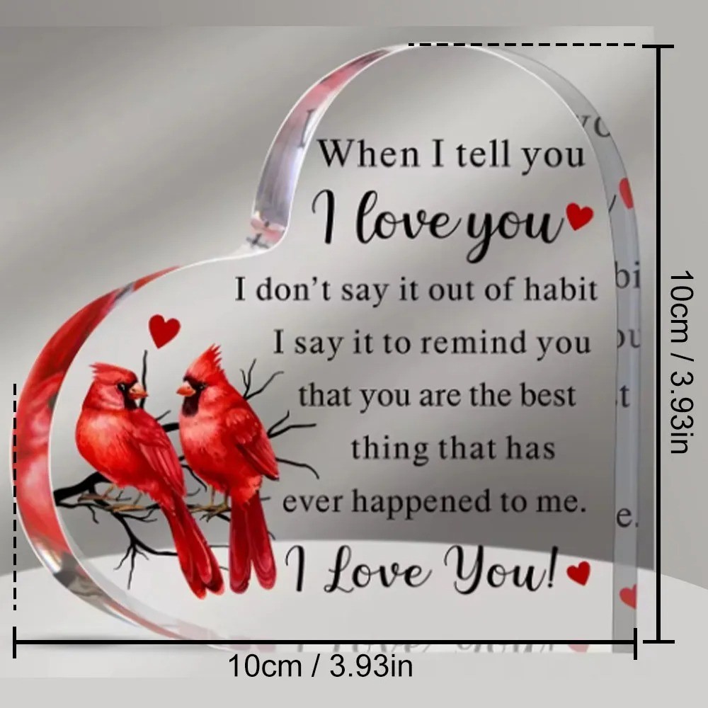Valentines Gifts for Her 1pc To My Love Acrylic Gift for Her Romantic Boyfriend