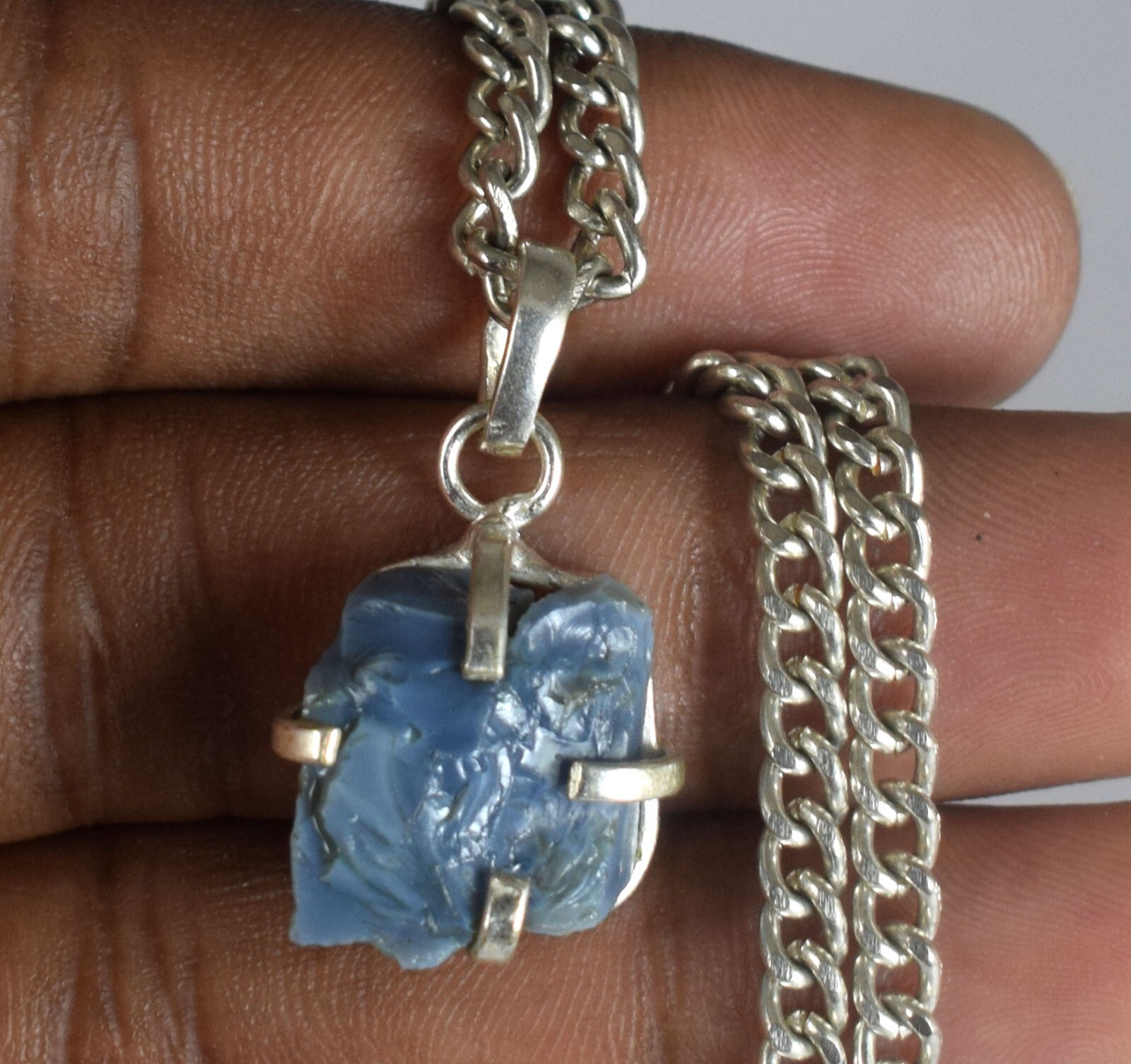14.85 Ct Natural Blue Opal Australian Gemstone Rough Pendant Certified Best Deal