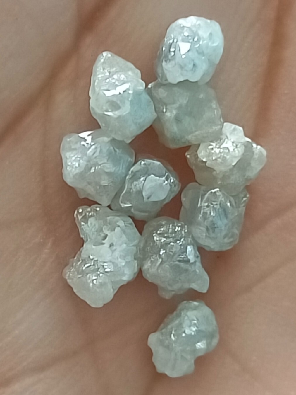Rough Uncut Shape Diamond 4.00 Ct Whtie Grey Color Natural Loose Diamonds Lot