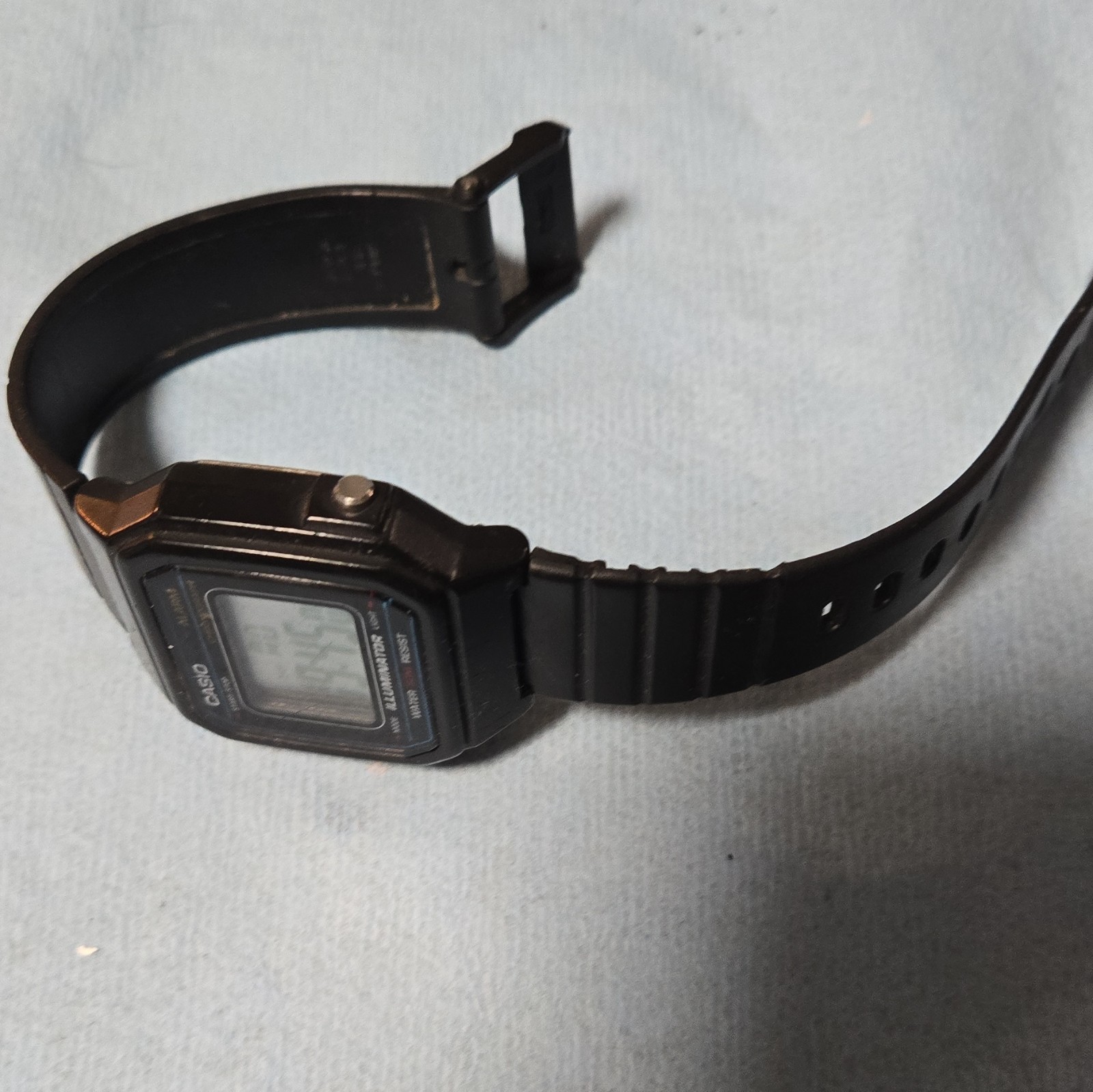 Casio W-217H Illuminator Digital Quartz Alarm Chronograph 50m Black Resin