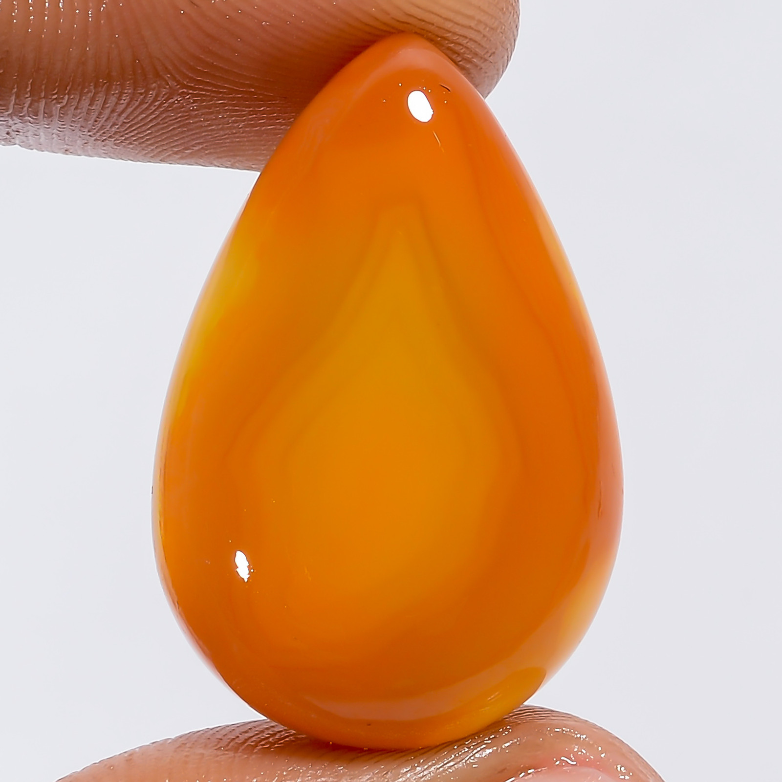 100% Natural Carnelian Pear Shape Cabochon Gemstone 36 Ct. 28X18X6 mm EE-51284