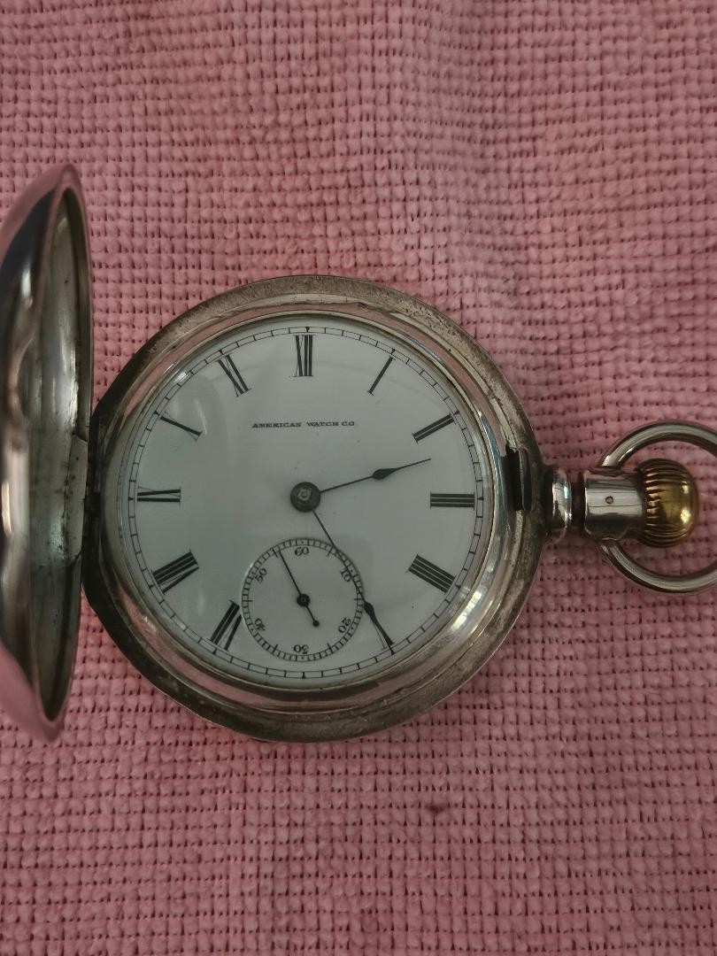 1879 Waltham P.S. Bartlett. 18s 11j Key Wind Coin Silver Hunter Ca Pocket Watch