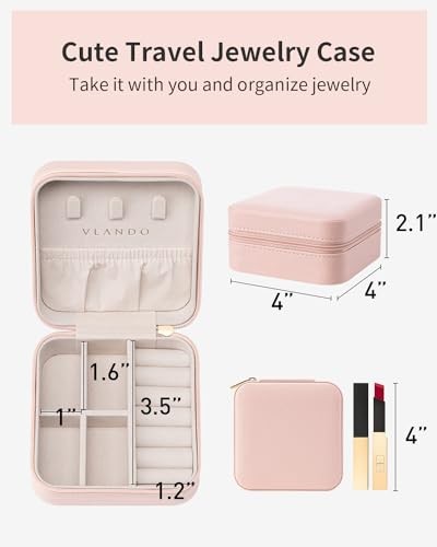 Travel Jewelry Case – Teacher Appreciation Gifts – Small Jewelry S 1 Pink