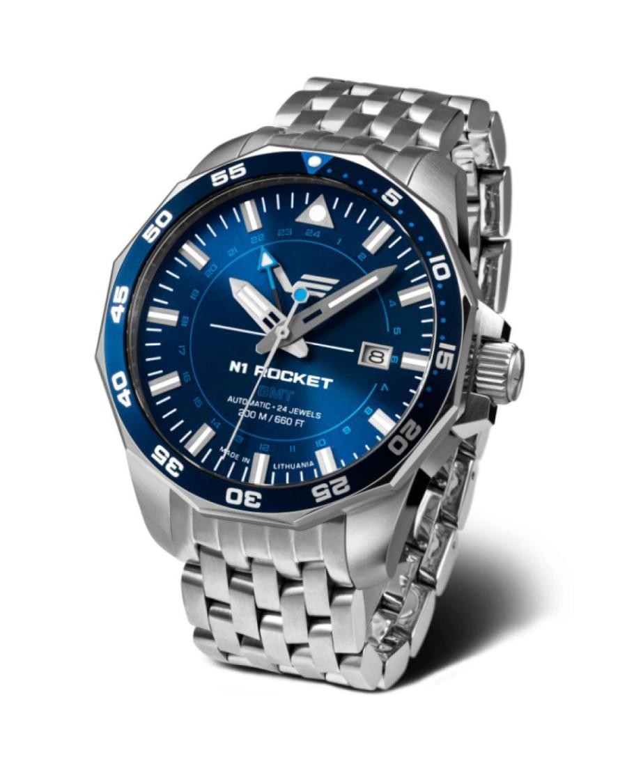 VOSTOK EUROPE Men Analog Automatic Casual Watch Classic Dress Blue Dial Waterpro
