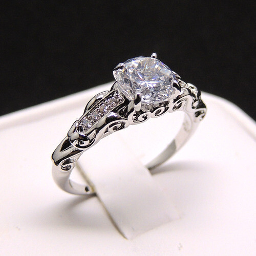 Olivia Engagement Ring Cubic Zirconia Wgold Plated Womens Ginger Lyne Collect…