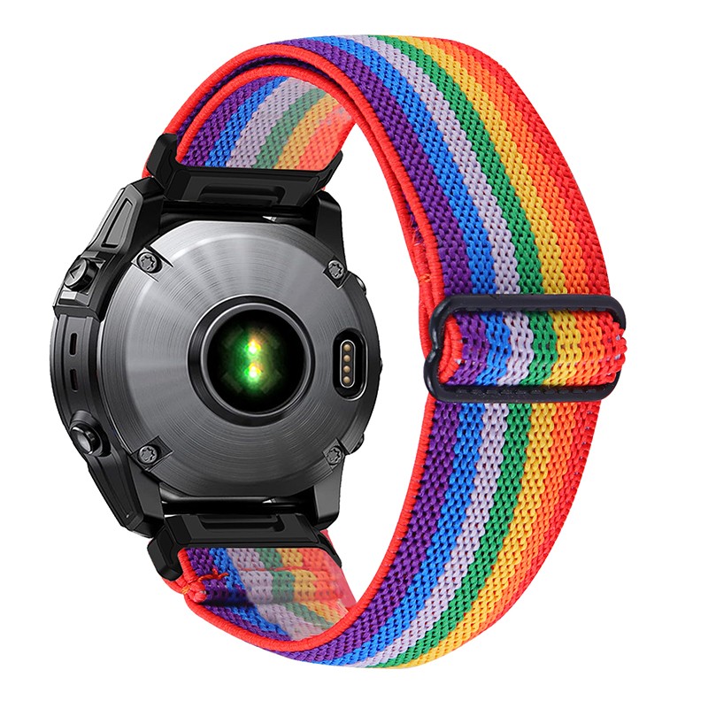 26MM Woven Nylon Elastic Strap Band For Garmin Fenix 7X/6X/5X/3 Pro instinct 2x