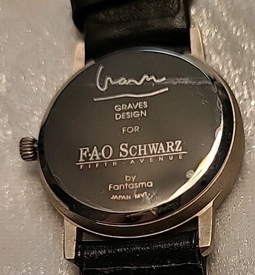 FANTASMA Micheal Graves Edition Watch for FAO SCHWARZ Classic Toy Motif RARE